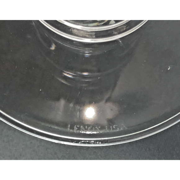 Vintage Lenox Made in USA 2 Clear Crystal Pilsner Beer Glasses Barware Cocktails - Picture 3 of 3